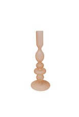 Tan Frosted Candle Holder - large
