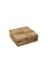 Square Wooden Coasters, set of 4