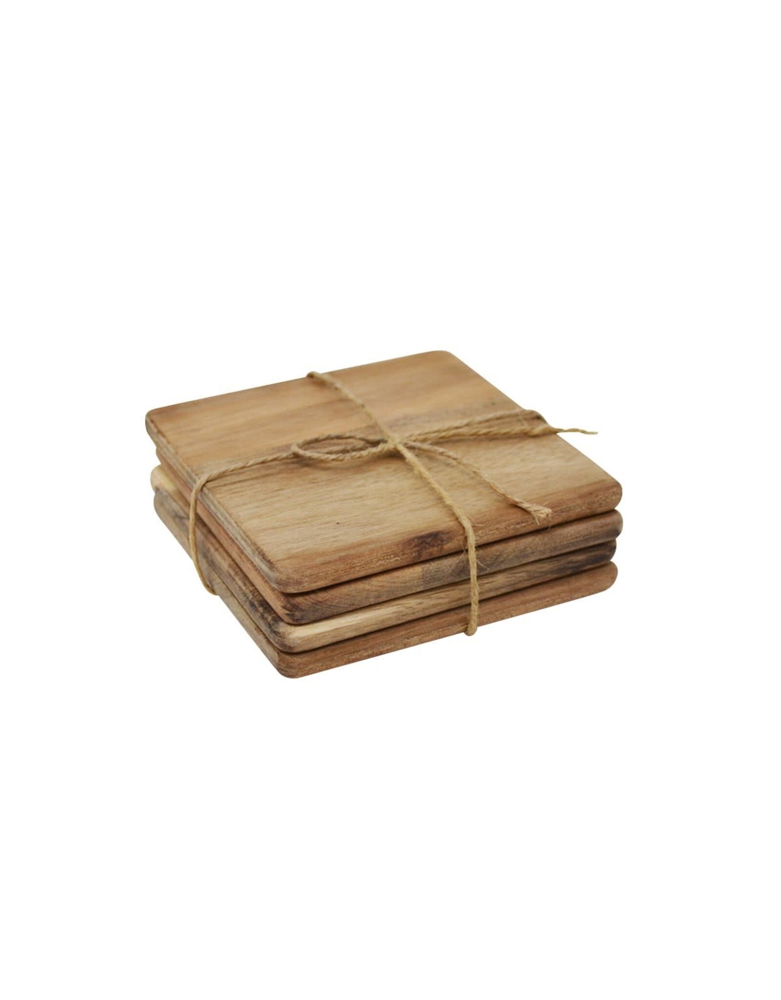Square Wooden Coasters, set of 4