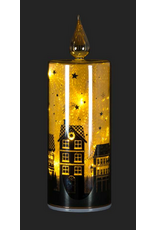 Glass Candle with Rotating Scene - large, LED