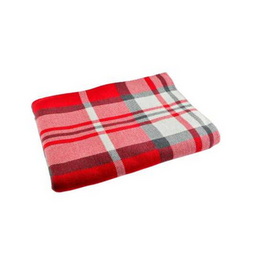 Red Plaid Knitted Throw
