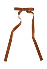 Thin Brown Velvet Bow