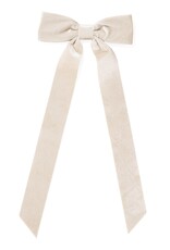 Beige Velvet Bow