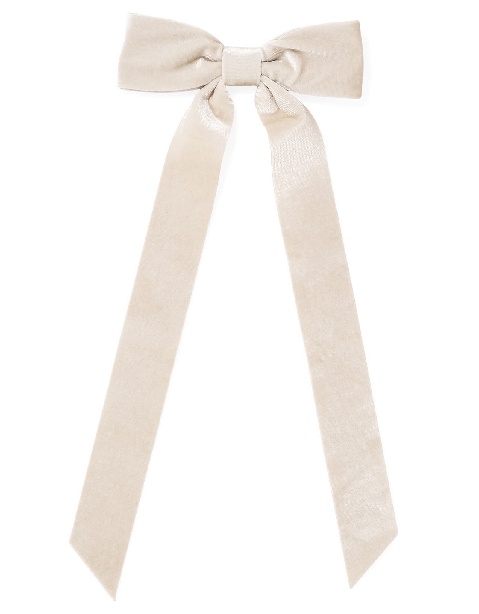 Beige Velvet Bow
