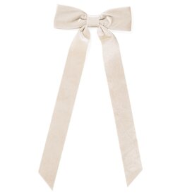 Beige Velvet Bow
