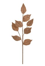 Brushed Leaves Branch - brown