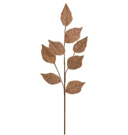 Brushed Leaves Branch - brown