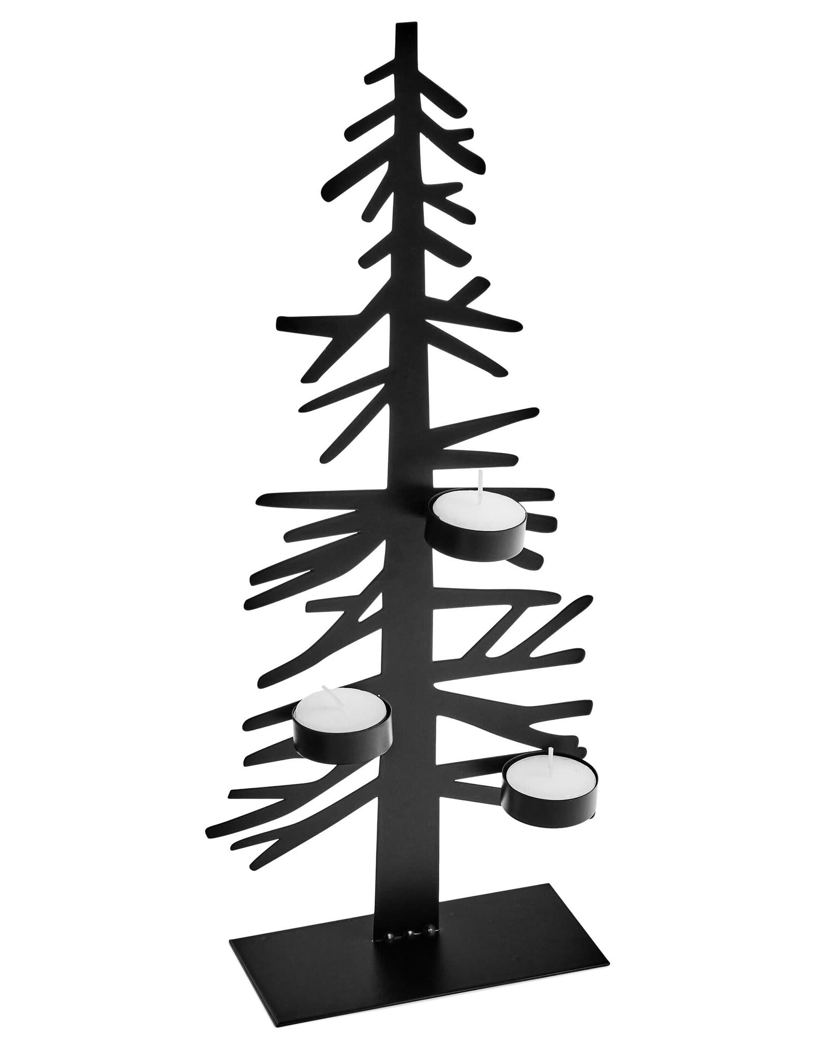 Black Metal Tree Candle Holder