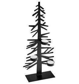 Black Metal Tree Candle Holder