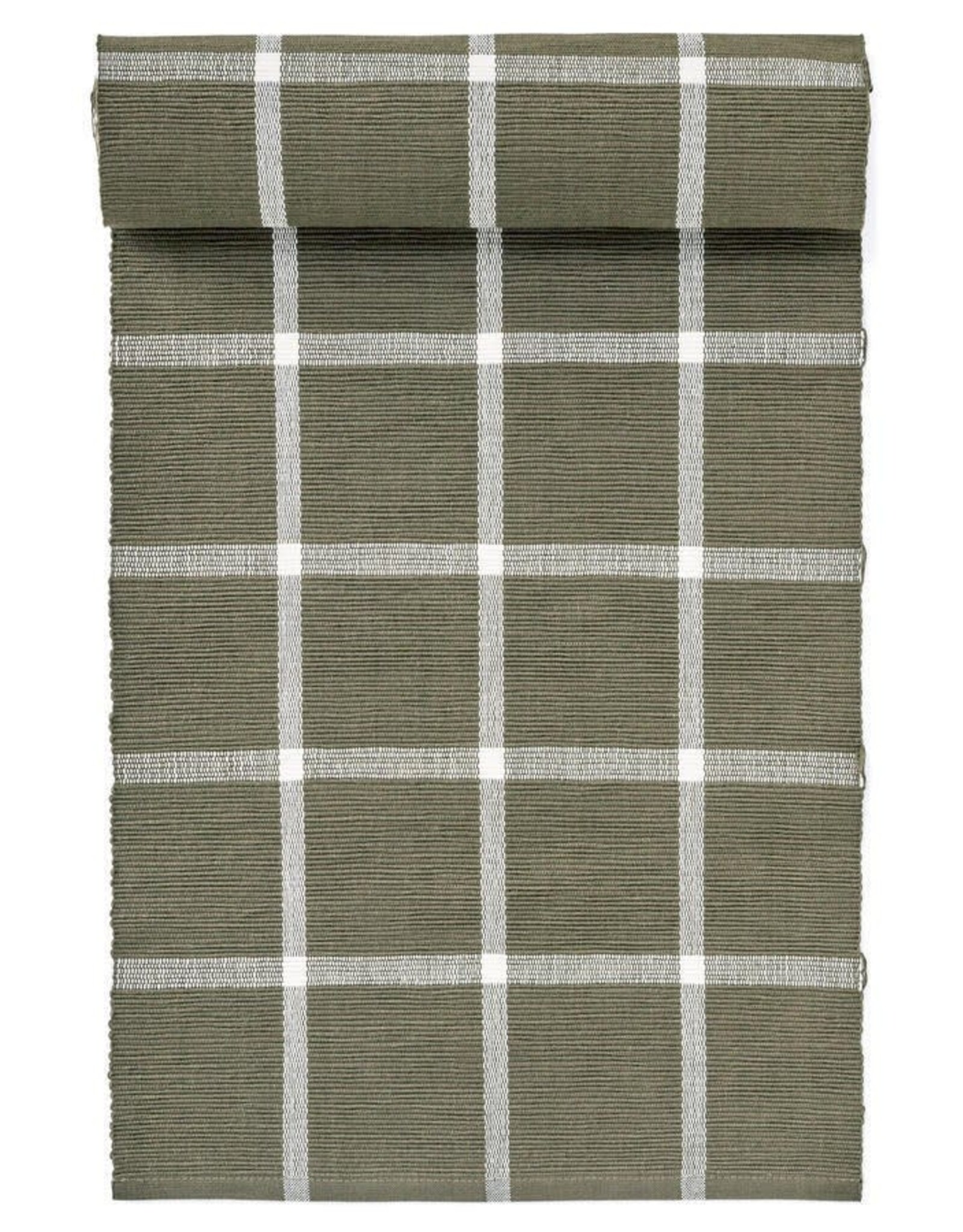 Checkered Table Runner - sage green