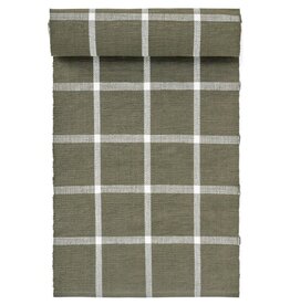 Checkered Table Runner - sage green