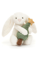 Jellycat Bashful Bunny with Christmas Tree