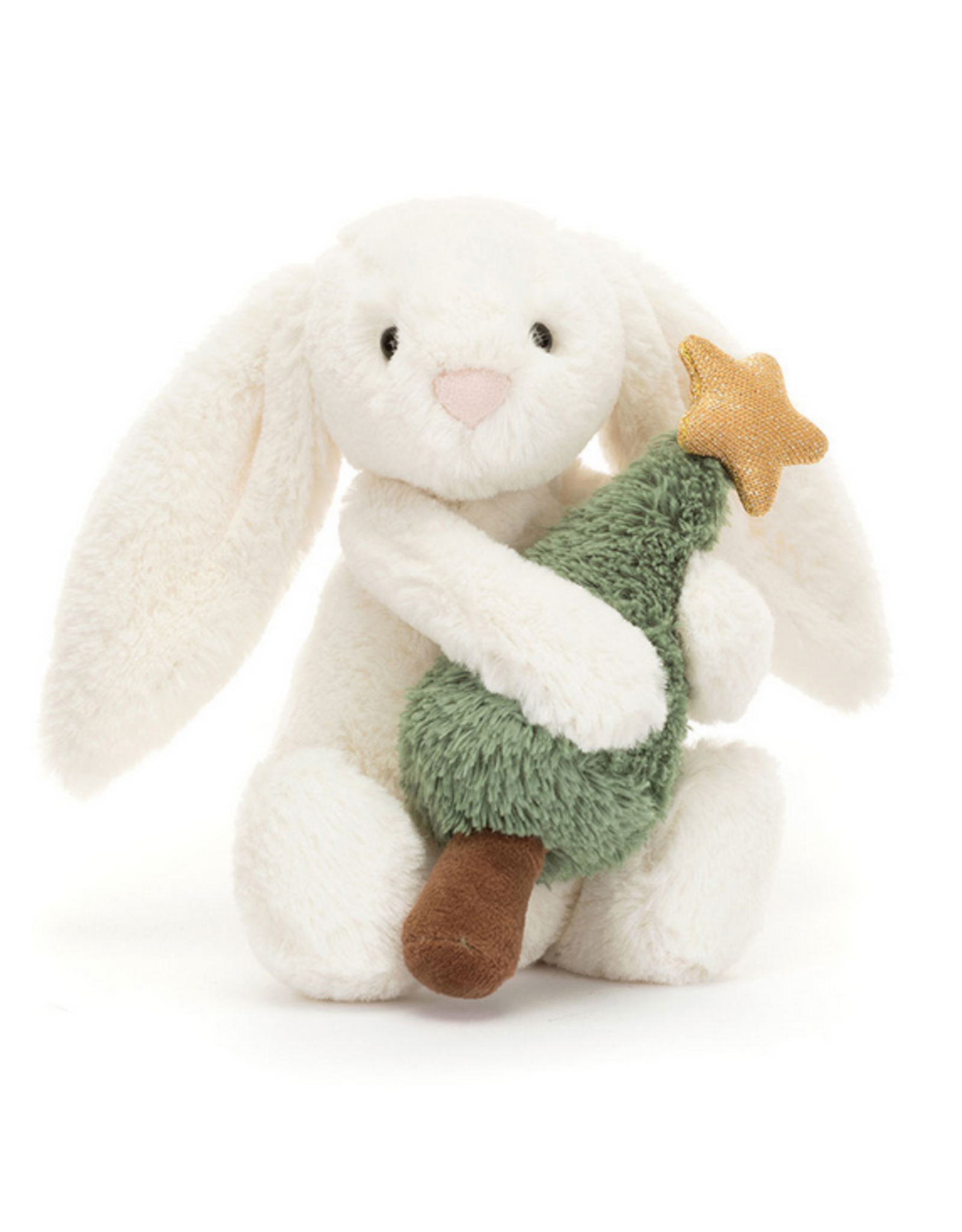 Jellycat Bashful Bunny with Christmas Tree