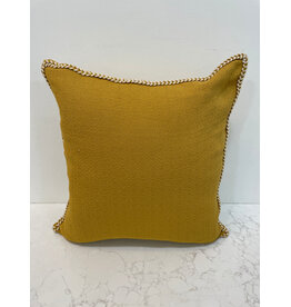 Cushion with Stitch Piping - mustard