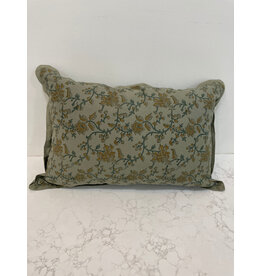 Green Floral Cushion - 16X24