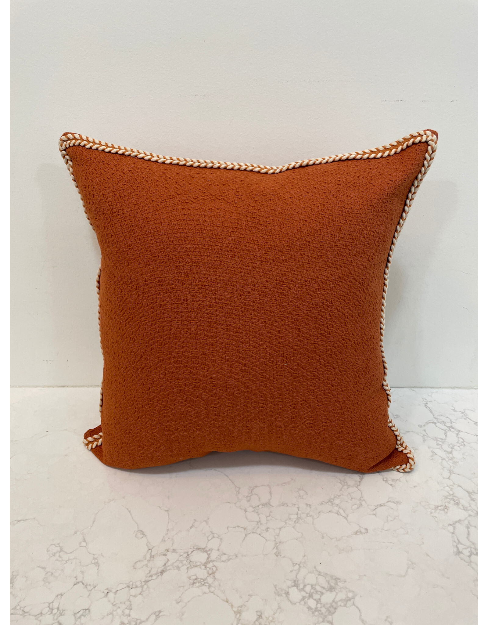Cushion with Stitch Piping - Terracotta