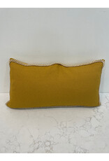 Lumbar Cushion with Stitch Piping - mustard