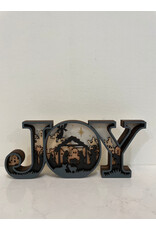 "JOY" with Nativity Scene
