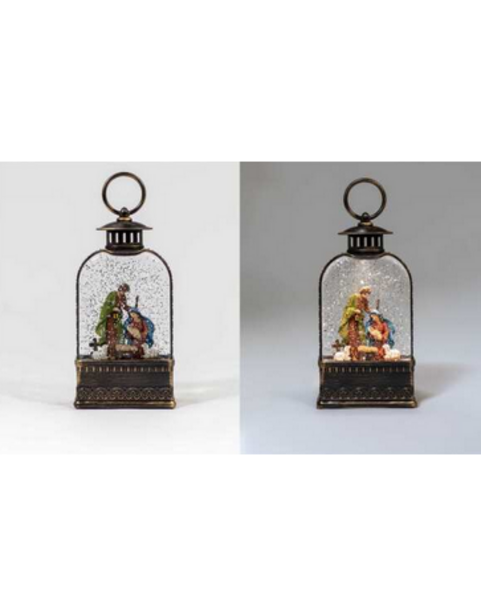 Antique Lantern Snowglobe - Nativity (BOX)