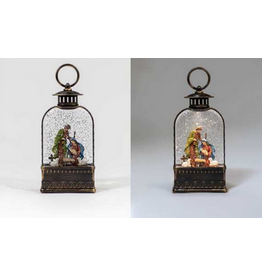 Antique Lantern Snowglobe - Nativity (BOX)