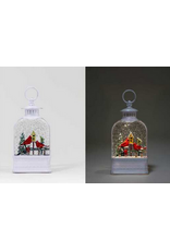 White Lantern Snowgloabe - Cardinals (BOX)