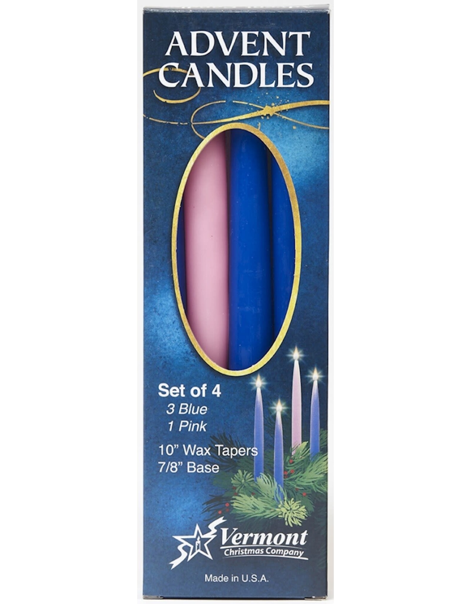 Advent Candle Set - Blue/Pink
