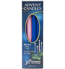 Advent Candle Set - Blue/Pink