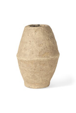 Rundal Small Paper Mache Vase - Beige