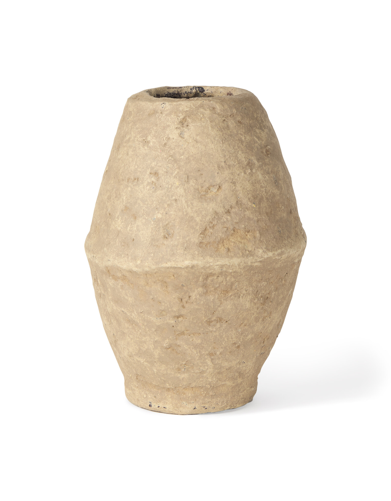 Rundal Small Paper Mache Vase - Beige