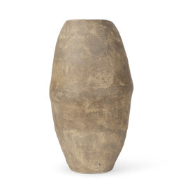 Rundal Large Paper Mache Vase - Grey