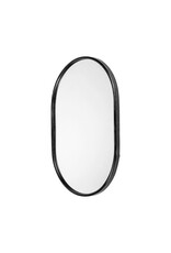 Sylvia II Metal Oval Mirror - Black
