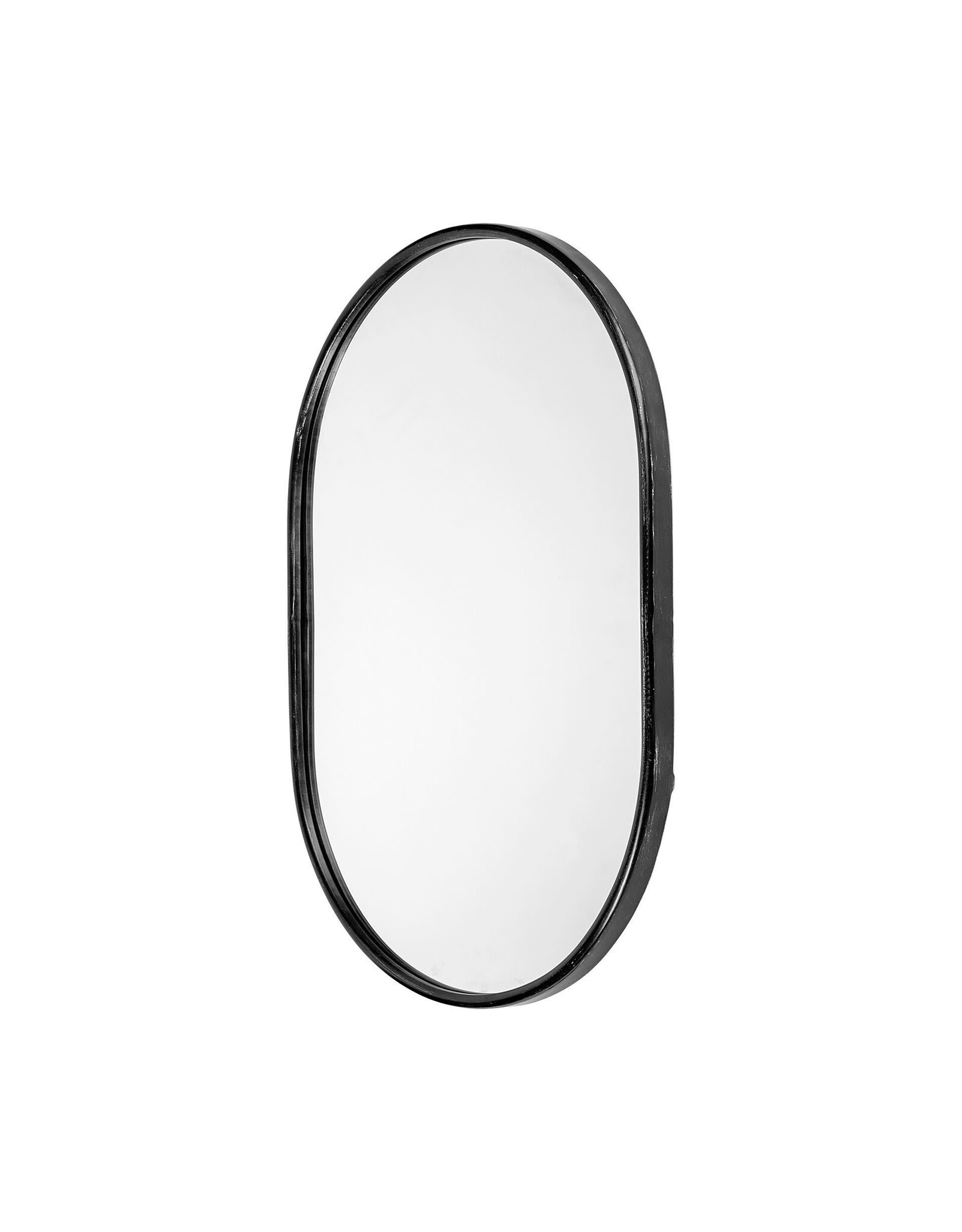 Sylvia II Metal Oval Mirror - Black