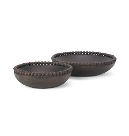 Wendell Dark Brown Wooden Bowl - large