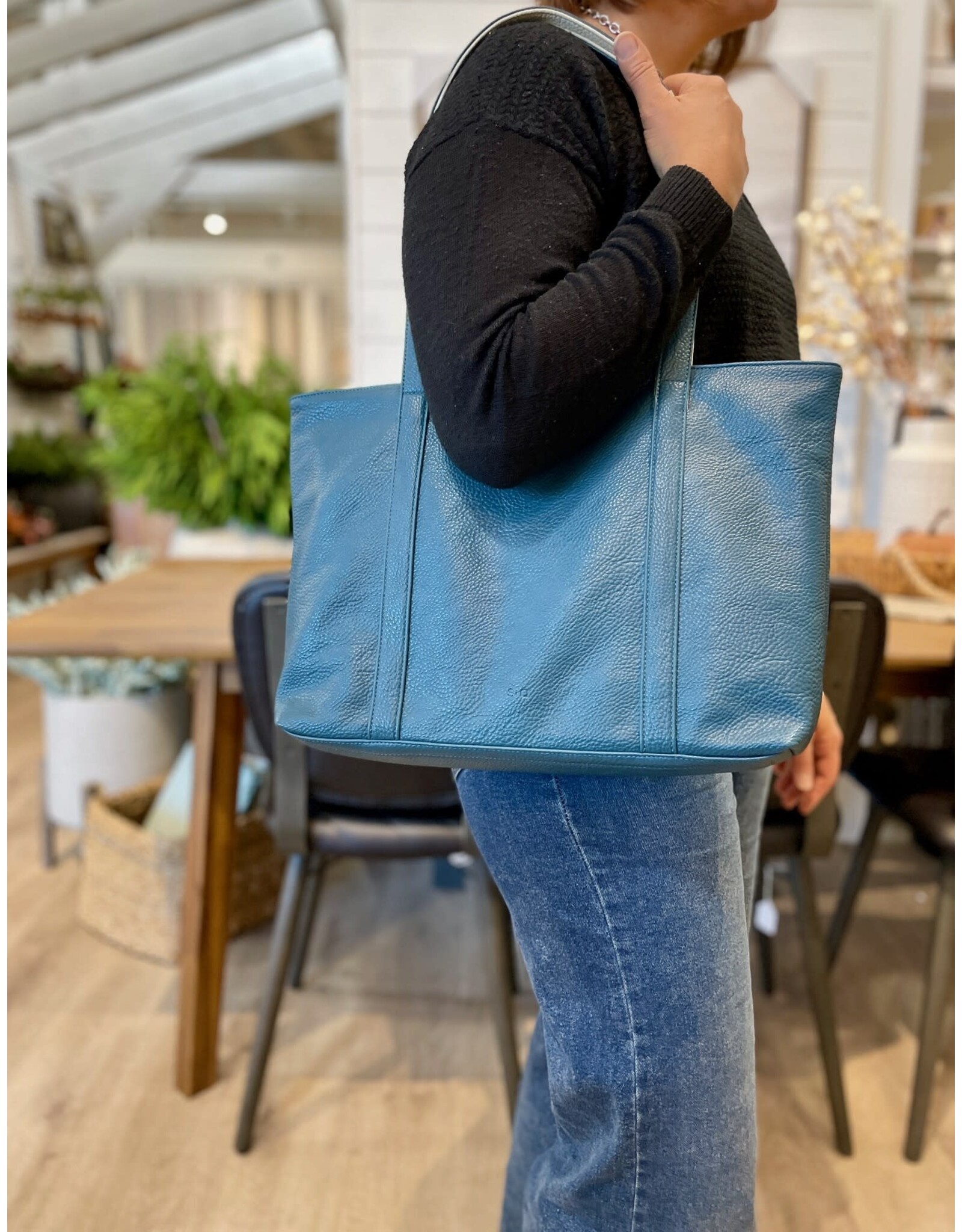 Lois 3-in-1 Reversible Tote - Blue/Ivory