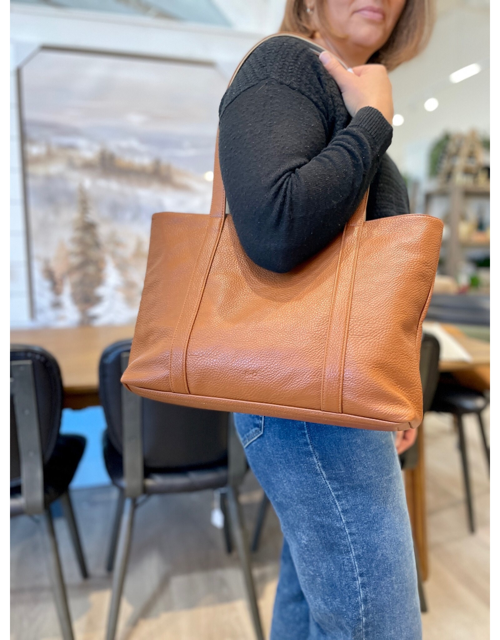 Lois 3-in-1 Reversible Tote - Cognac/Tan