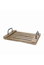Wooden Plank Tray with Handles