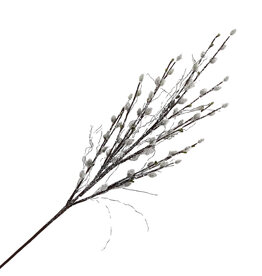 Frosted Pussy Willow Spray - 34"