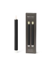 Black LED Taper Candle - set of 2