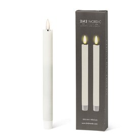Sand LED Taper Candle - set of 2
