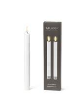 White LED Taper Candle - set of 2