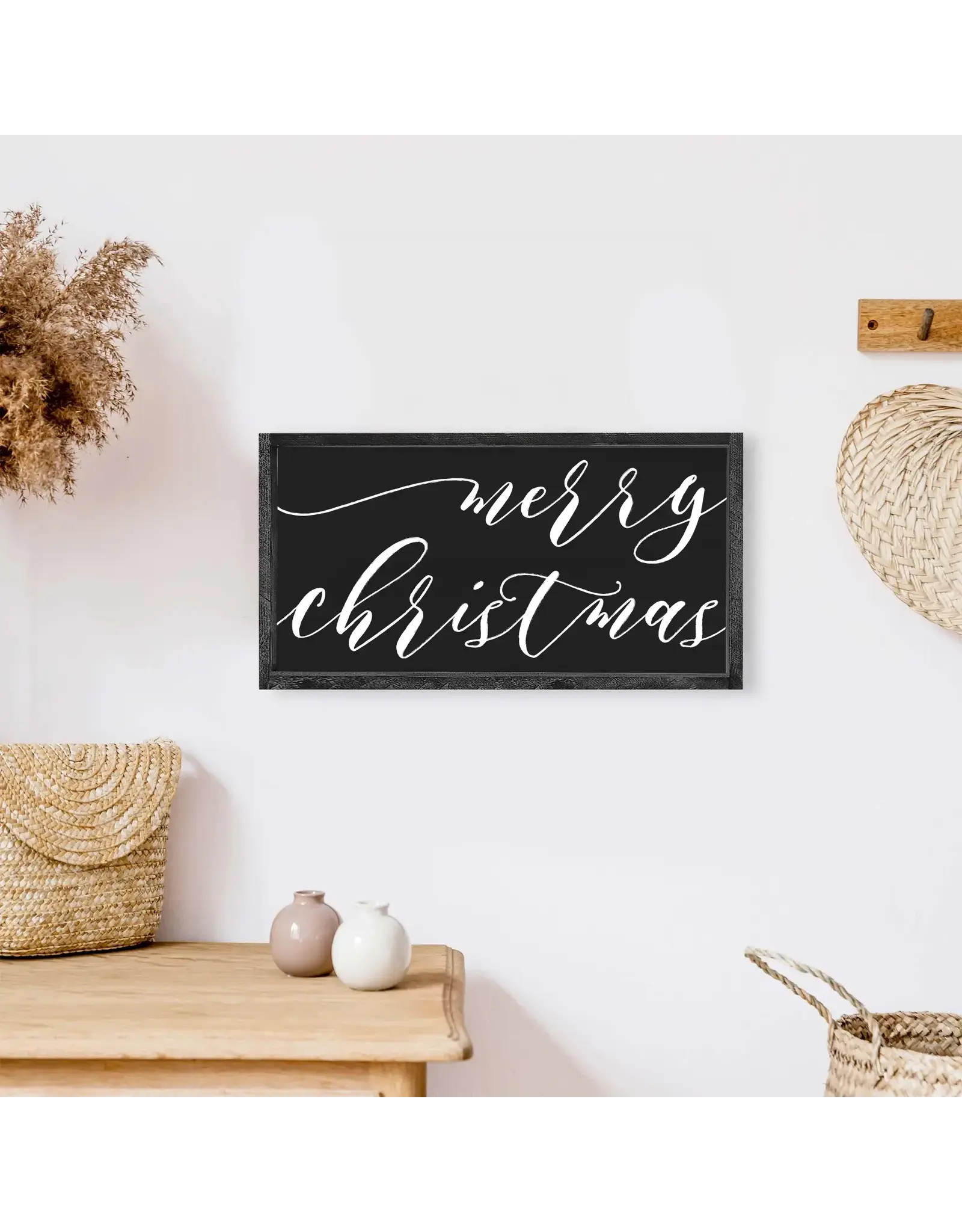 Merry Christmas Wood Sign - 13X7