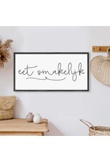 Black Framed Eet Smakelijk Sign - 13X25