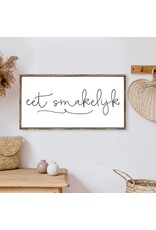 Espresso Framed Eet Smakelijk Sign - 13X25
