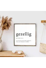 Large Gezellig Definition Sign - 13X13