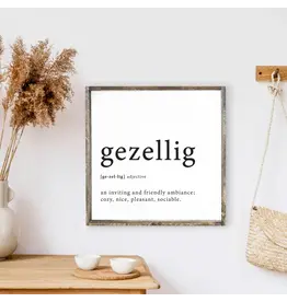 Large Gezellig Definition Sign - 13X13
