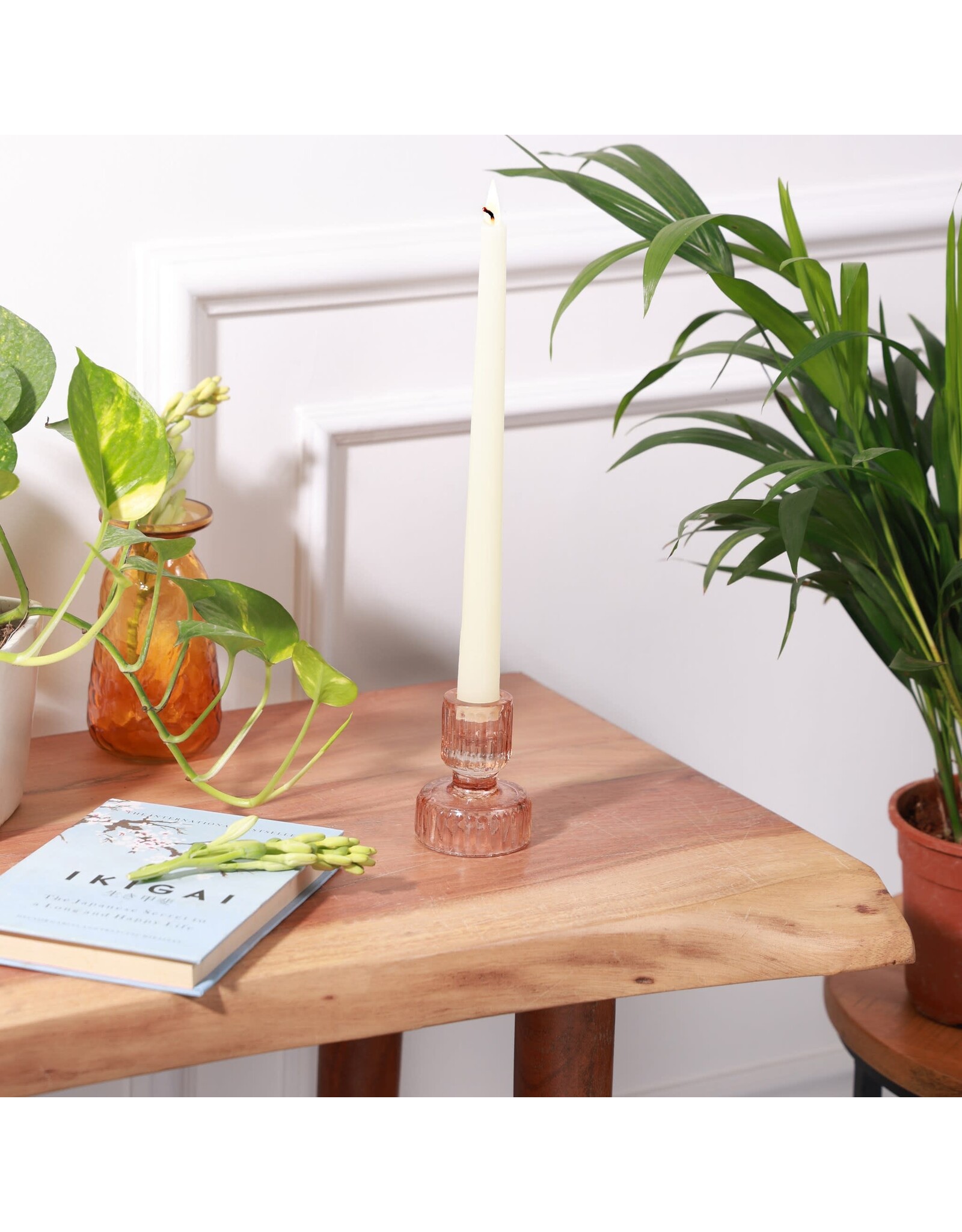 Mira Candle Holder - rose