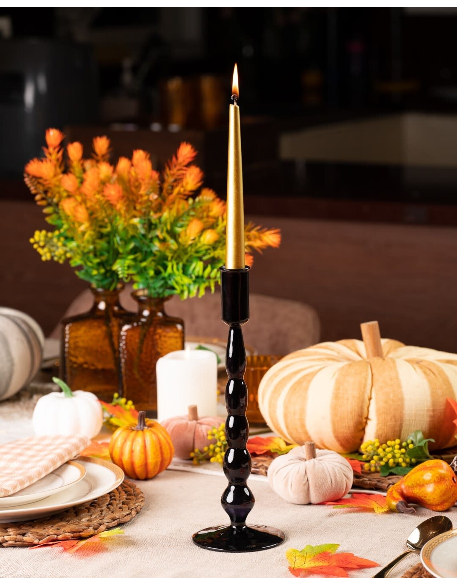 Black Carlina Candle Holder - small