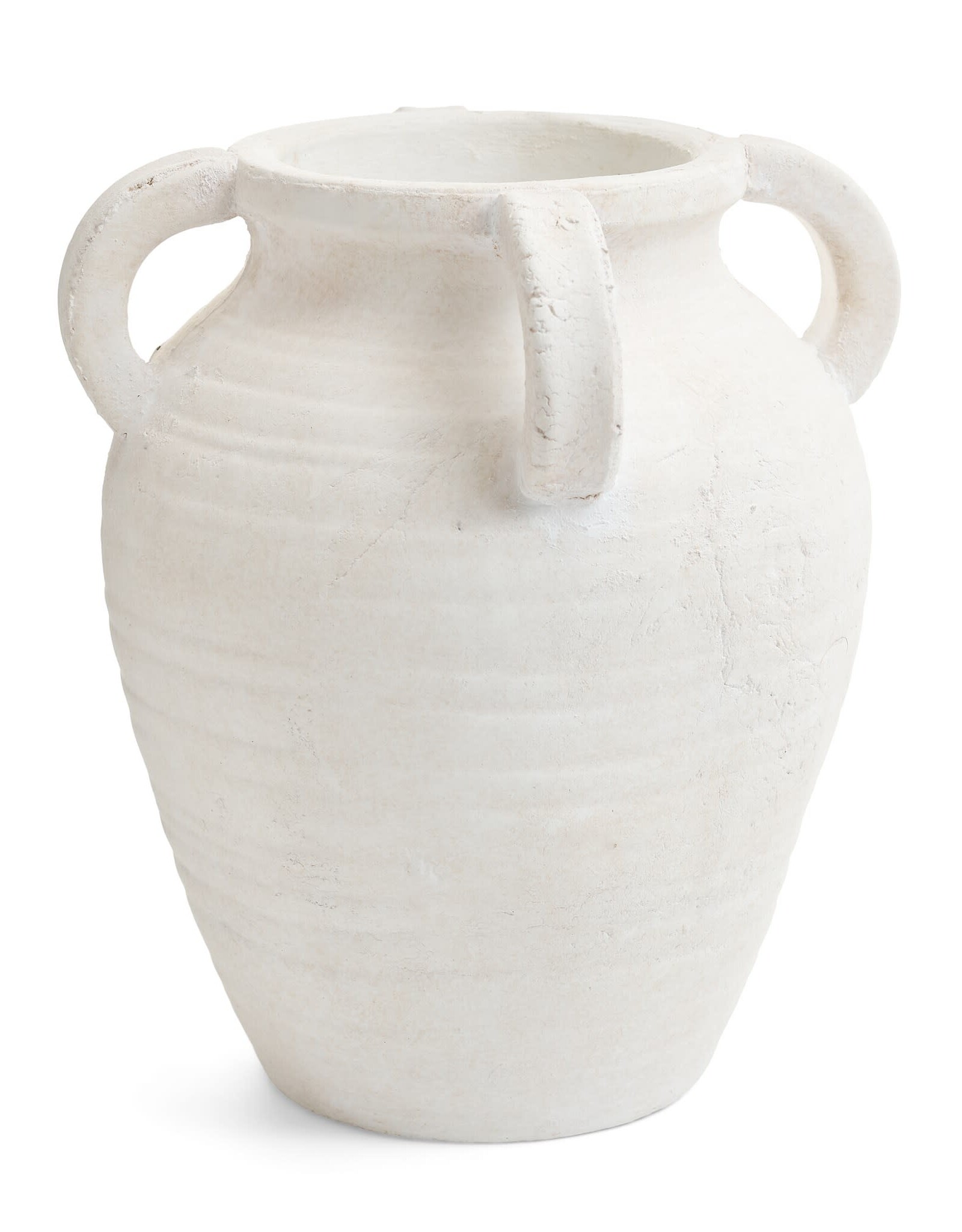 White Terracotta Vase with Handles