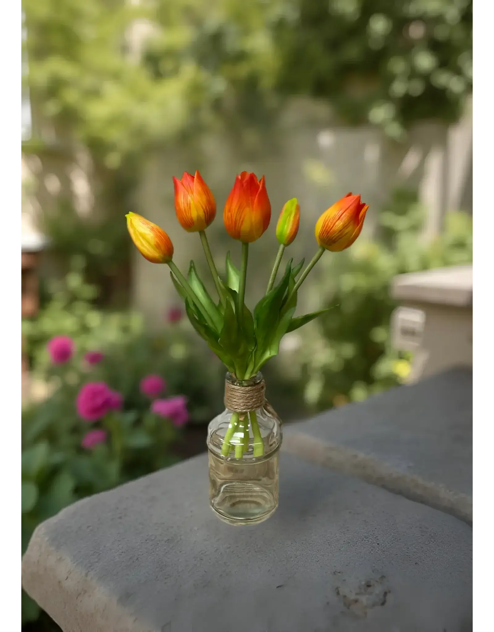 10" Fresh Touch Mini Tulip Bundle - Orange