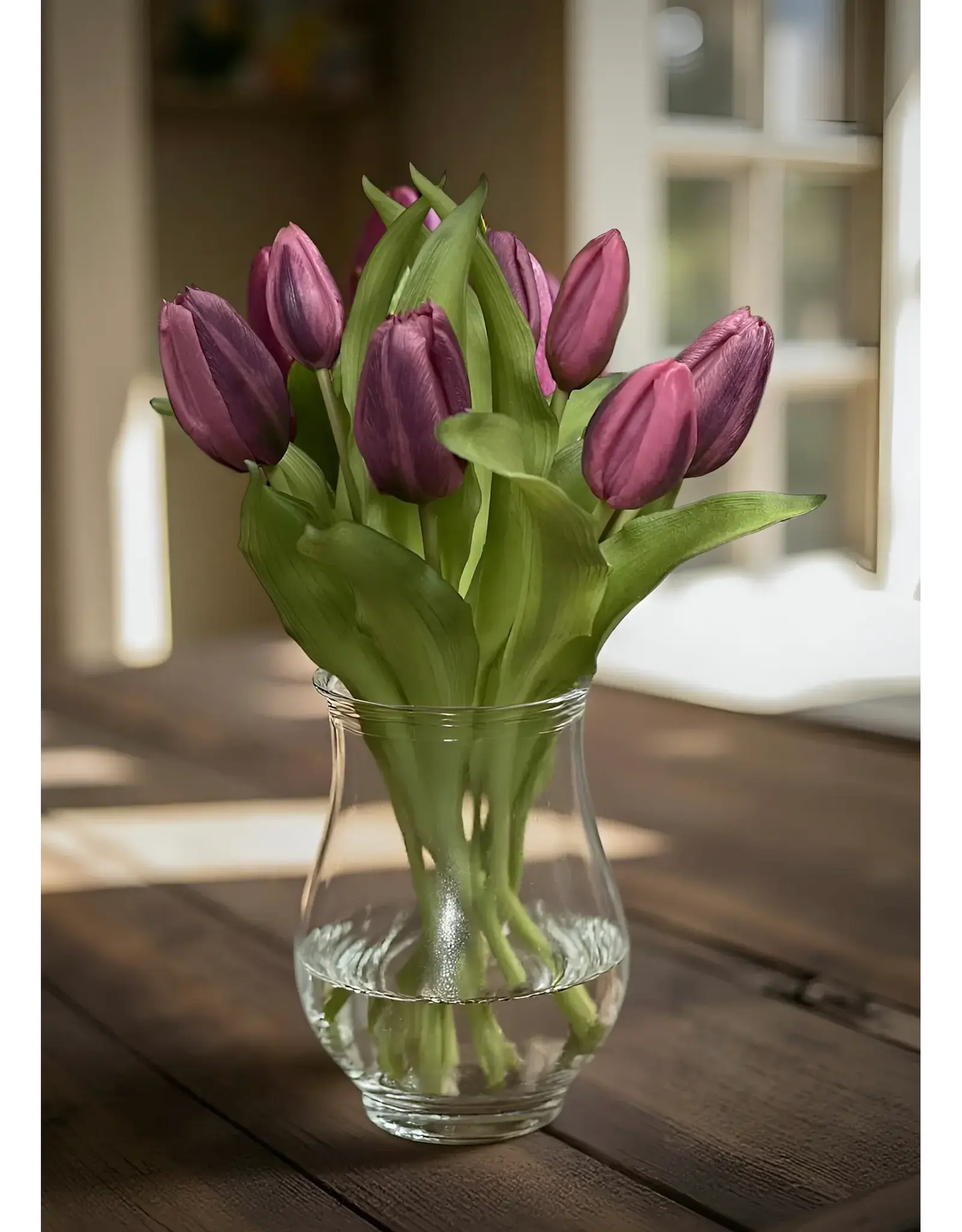 12" Fresh Touch Formosa Tulip Bundle - Dark Plum
